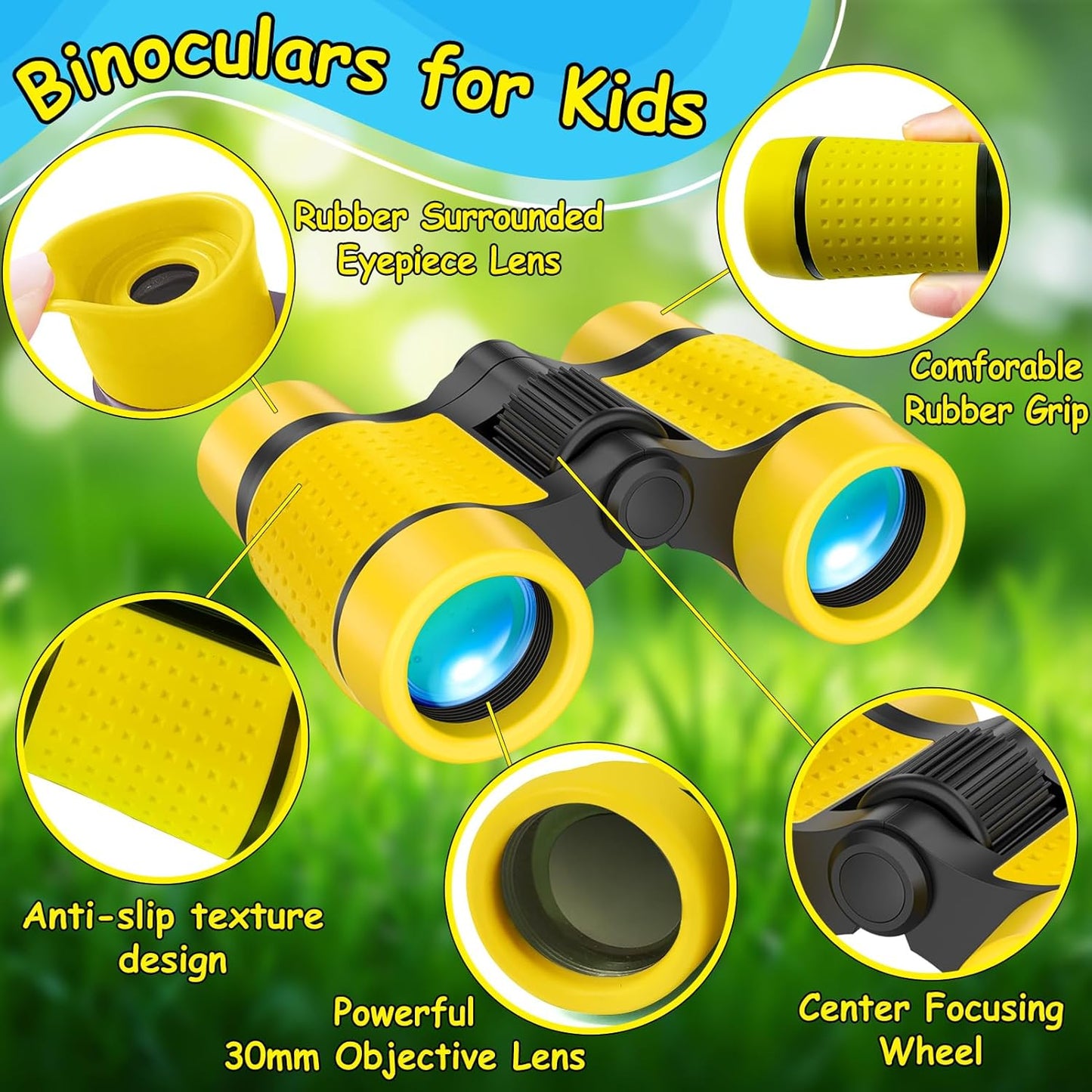 ESSENSON Binoculars for Kids Toys Gifts for Age 3-12 Years Old Boys Girls Kids Telescope Outdoor Toys for Sports and Outside Play, Bird Watching, Birthday Presents