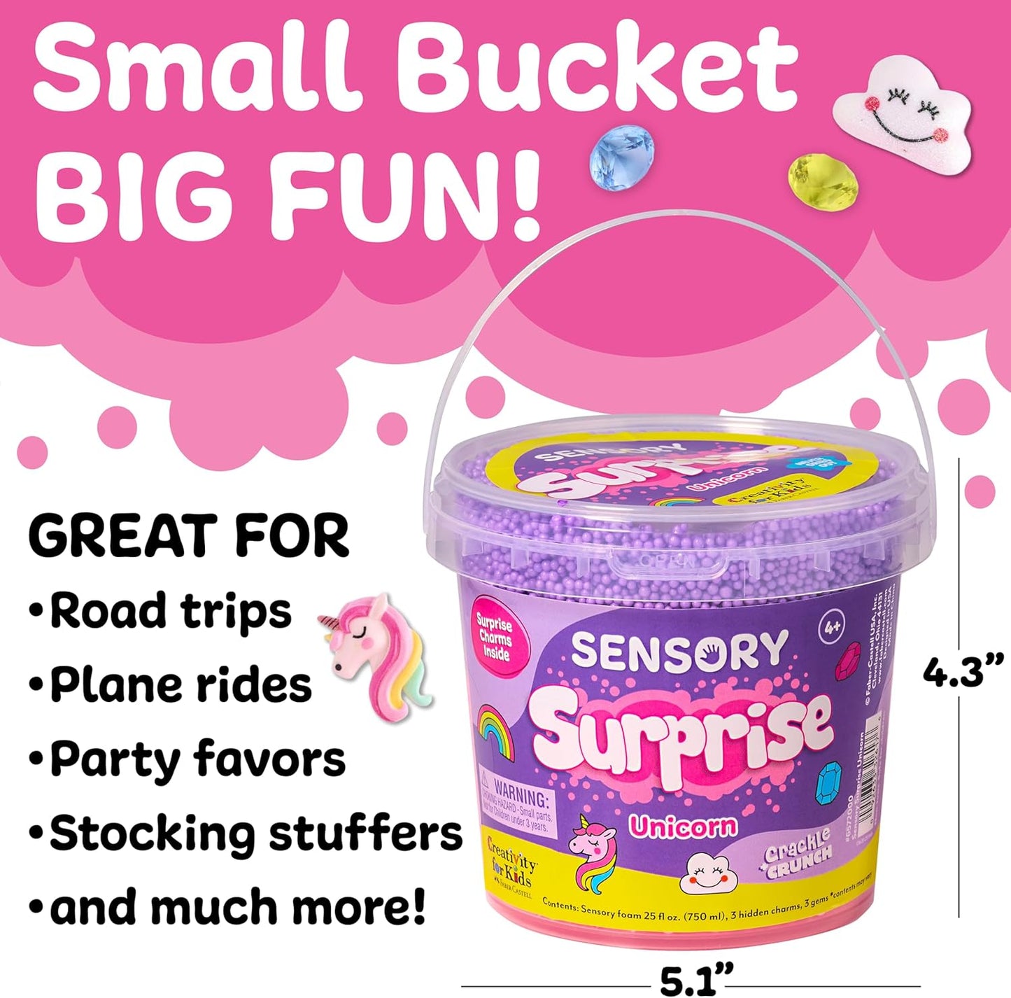 Creativity for Kids Sensory Surprise Ocean Kit | Crunchy Sensory Foam Toy for Kids | Dig, Squish & Discover Hidden Ocean Surprises | Mess-Free, Screen-Free Play (Ages 4+)