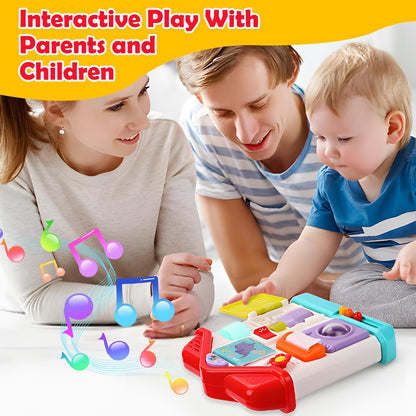 Montessori Busy Board Sensory Toys for Toddlers 1-3, Activity Music & LED Light Up Montessori Toys for 2+ Year Old, Travel Toys for 2 Year Old Boys & Girls, 2025