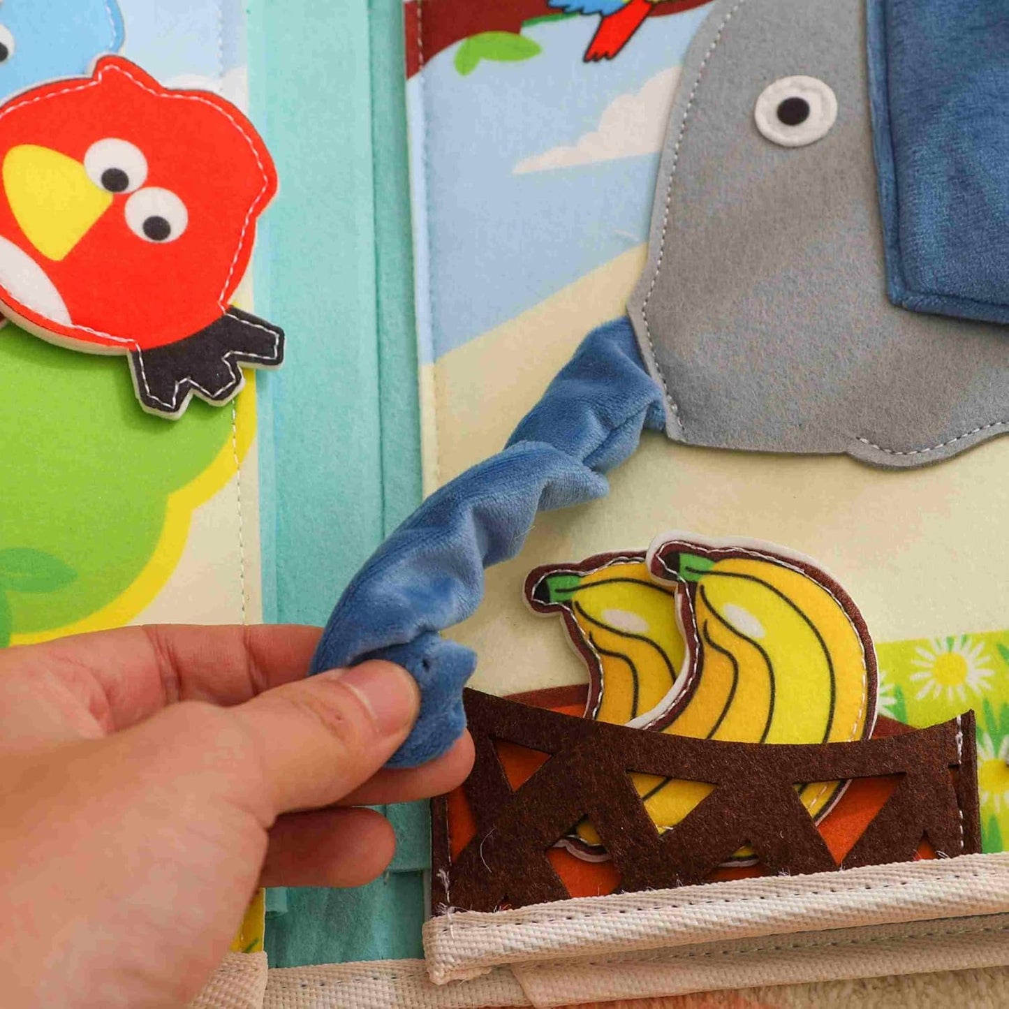 GOODMOM Busy Book for Toddlers Age 1-3 - Interactive Quiet Felt Activity Book, Travel Toys for Kids,Learning Toys, Fine Motor Skills, Color Shape Recognition,