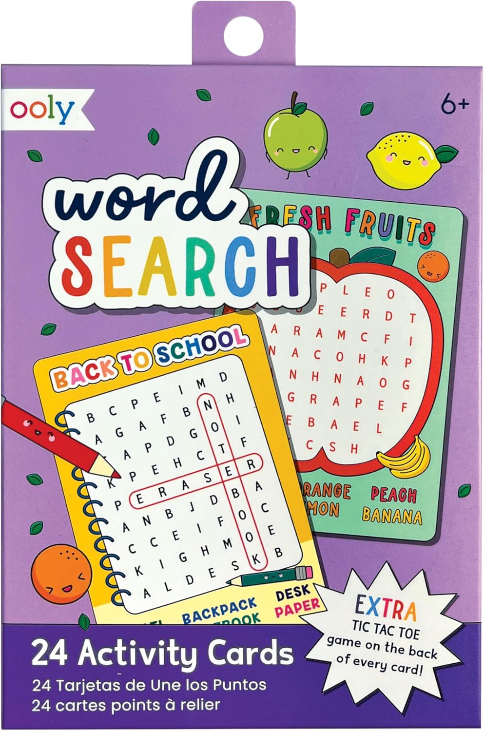 OOLY Connect the Dots Activity Cards for Kids - 24 Connect the Dots Cards with Bonus Tic Tac Toe, Screen-Free Travel Activity, Ages 4+