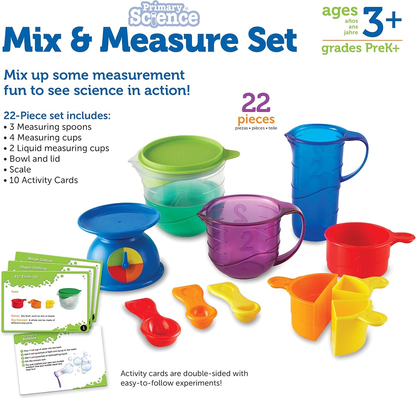 Learning Resources Mix And Measure Activity Set, Experiment Mixing Tools, 22 Pieces, Ages 3+