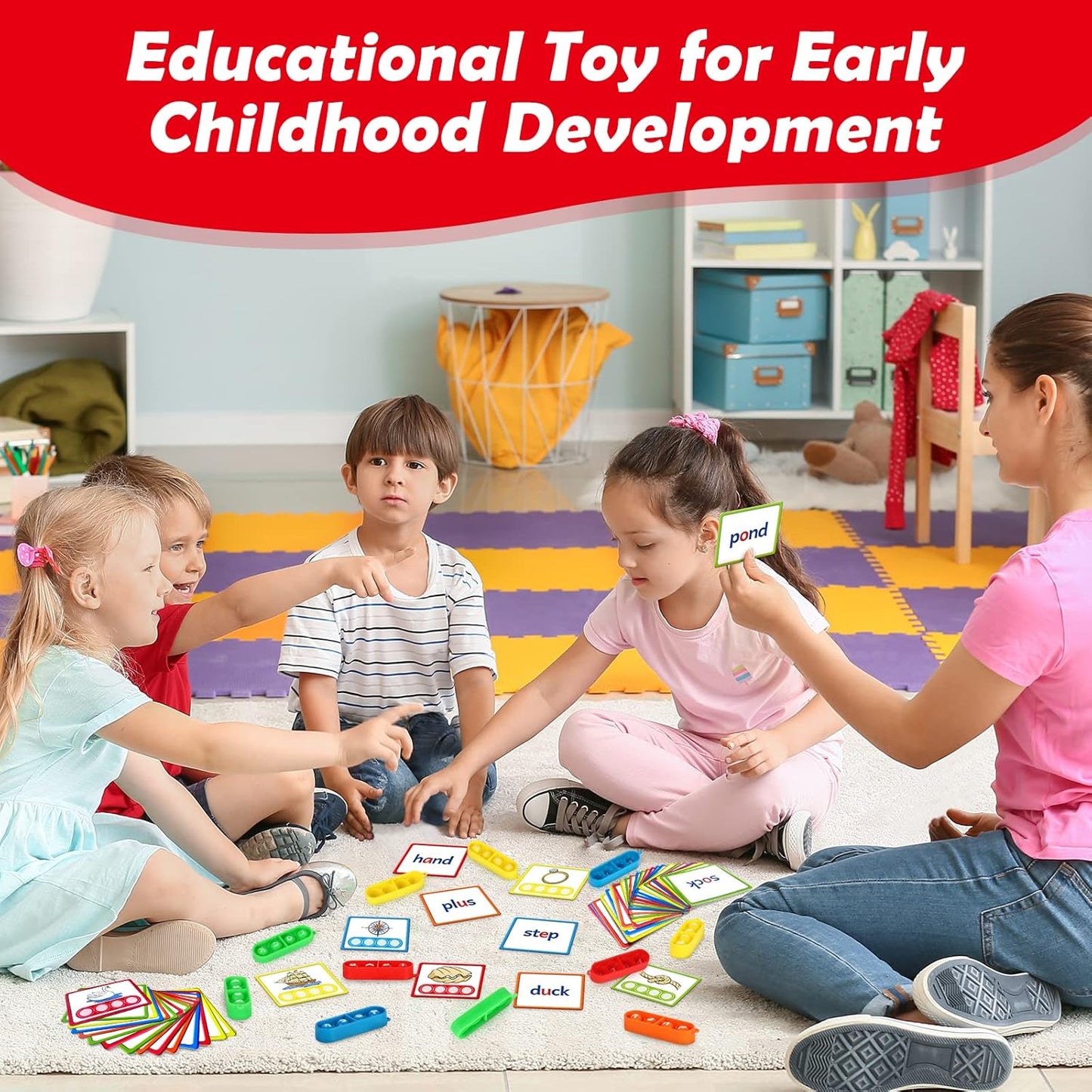 Aizweb Sight Words Flash Cards, Phonics Games Learn to Read Spelling Reading Learning Games, Dolch Site Words Digraphs CVC Blends Long Vowel Sounds for Pre-k Kindergarten 1st 2nd 3rd Speech Therapy