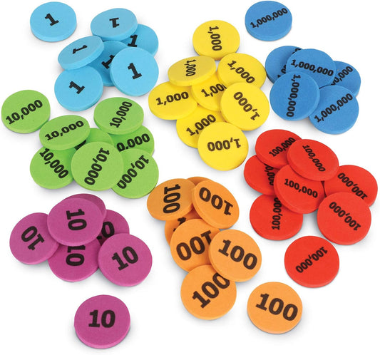 Learning Resources Place Value Disks, Early Math Skills, Set of 280 Pieces, Ages 6+