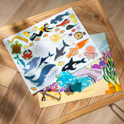 Melissa & Doug Reusable Sticker Pad: Habitats - 150+ Stickers Kids Animal Activities, Restickable Animals Sticker Book, Animal Habitats Removable Stickers for Kids Ages 4+ - FSC-Certified Materials