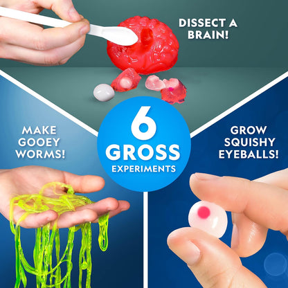 National Geographic Gross Science Kit - 45 Gross Science Experiments- Dissect a Brain, Make Slime, Creepy STEM Project for Boys and Girls, Birthday Gifts for Kids 8-12 (Amazon Exclusive)