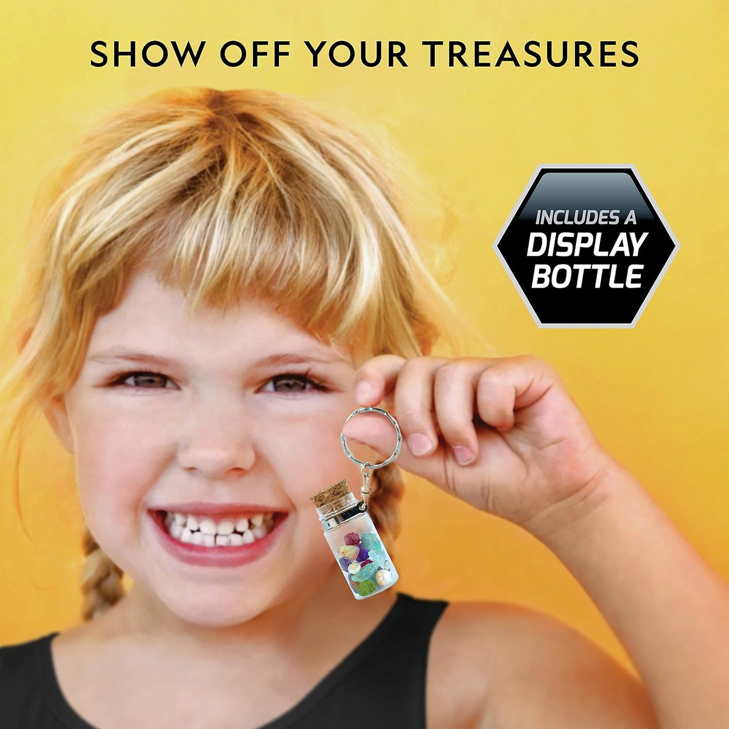 National Geographic Gigantic Gemstone Dig Kit – Excavate 100 Real Gems from a Giant Dig Brick, Gem Mining Kit for Kids, STEM Rock Collection Activity, Includes Tools & Learning Guide