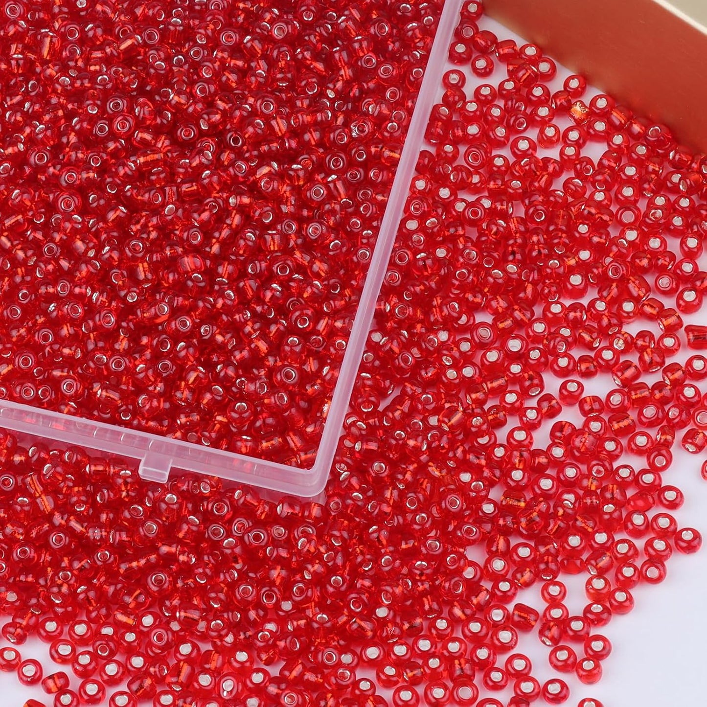 10100 Pcs Size 11/0 Glass Seed Beads, 2 mm Dark Green Small Mini Spacer Loose Pony Beads for Jewelry Making and DIY Crafts - Colors A