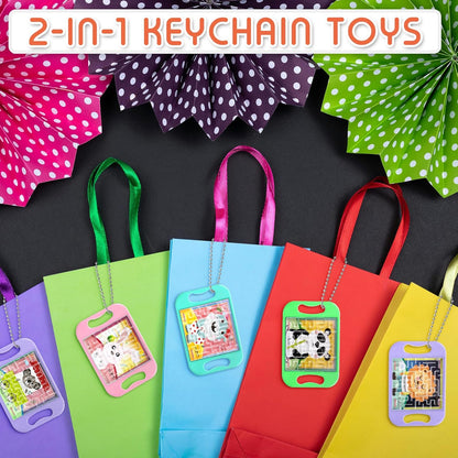 JellyArch 24 Pcs Mini Maze Puzzle Bulk for Kids Hawaii Party Favors Small Maze Cubes Game Educational Handheld Puzzle Travel Games Graduation Classroom Exchange Gift for Student (Animals)