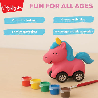 Highlights Paint Your Own Plaster Figurine & Activity Kits – DIY Art Sets with Figurines, Paints, Brush & Bonus Activities – Multiple Themes – Ages 6+