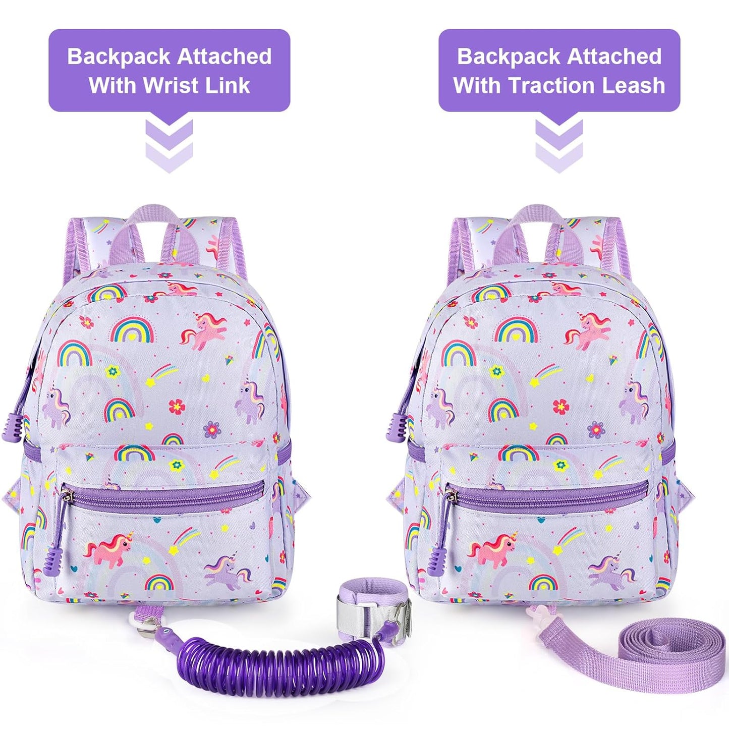Accmor Toddler Backpack Leash, Mini Child Backpack with Anti Lost Wrist Link, Cute Kids Backpack Leash Walking Harness for Outdoor Travel, Small Excavator Backpack Tether for Baby Boys Girls Ages 1-3