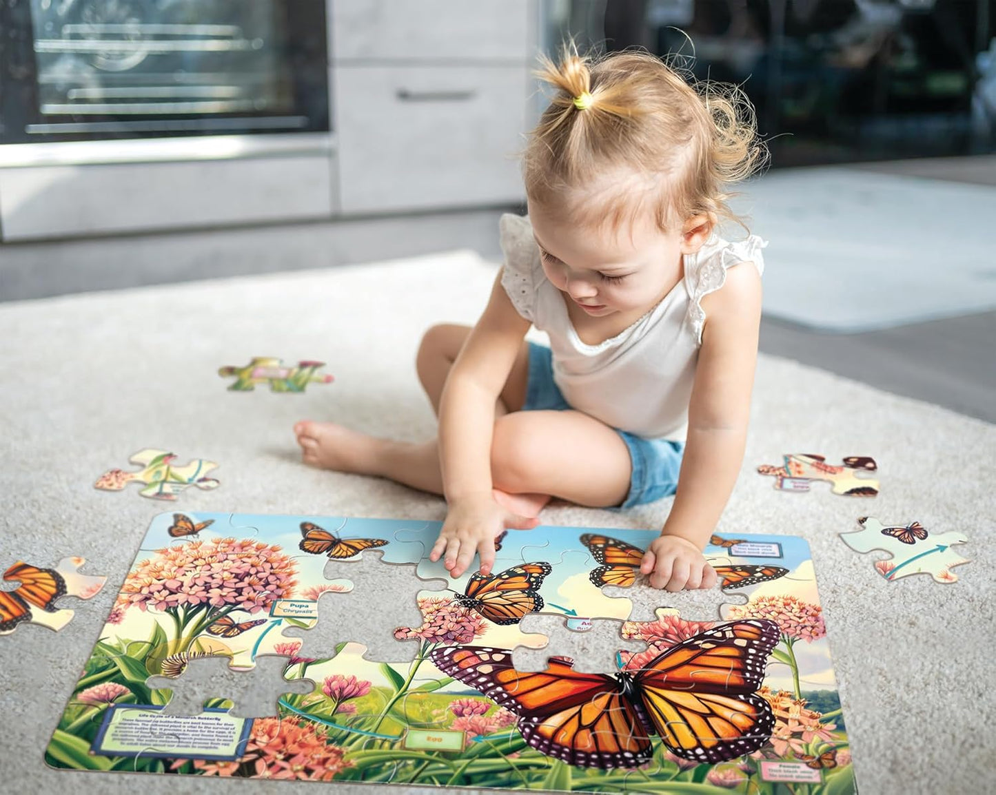 Cobble Hill Kids 35 Piece Floor Puzzle - Life Cycle of a Monarch - for Ages 3 and up