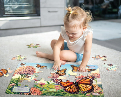 Cobble Hill Kids 35 Piece Floor Puzzle - Life Cycle of a Monarch - for Ages 3 and up
