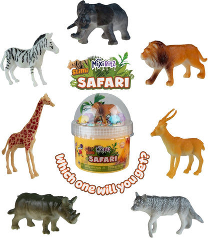 ORB Goat MixiBitz Adventure 3 Pack Slime Kit for Kids - Randomly Assorted Themed Toy with Each Traditional, Cloud, and Butter Slime - Slimi Sea, Safari, and Dino Dig Themes - Fun Party Favors, Gifts