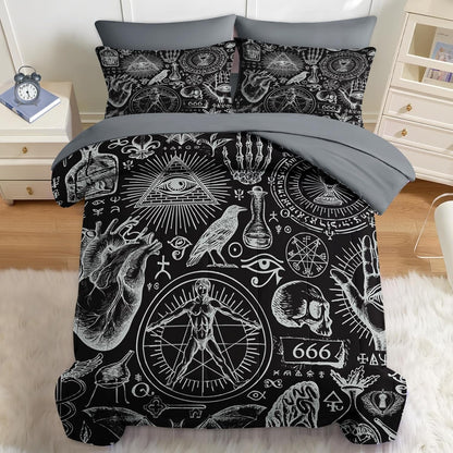 Nesker Comforter Set Twin Size, Science Lab School 5 Pcs Bedding for Kids and Adults, Medical University Chemistry Bed Sheet Sets with Fitted Sheet Pillowcase & Sham