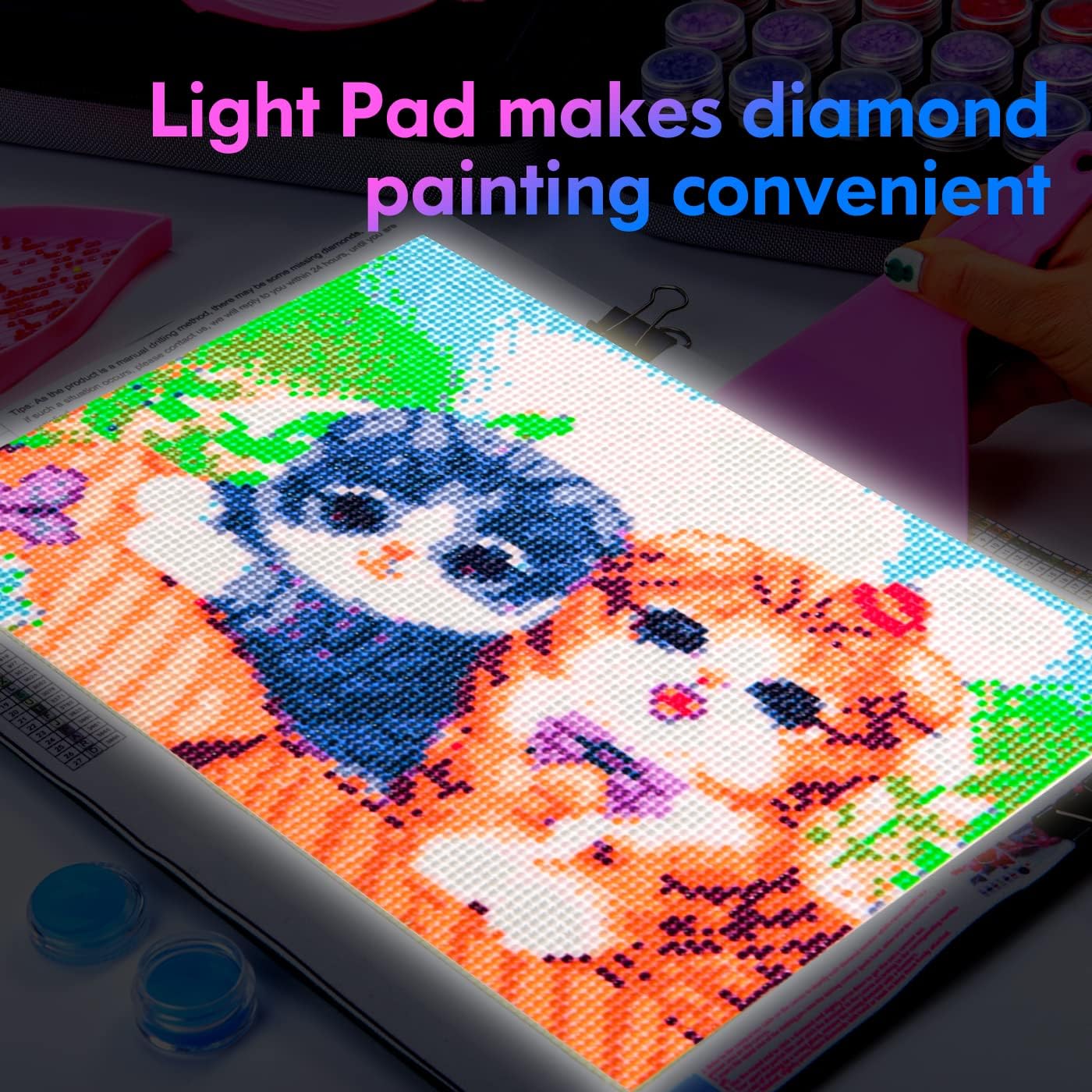 LitEnergy A4 LED Copy Board Light Tracing Box, Adjustable USB Power Artcraft LED Trace Light Pad for Tattoo Transferring, Drawing, Sketching, Animation, Stenciling, Diamond Art Painting Accessories