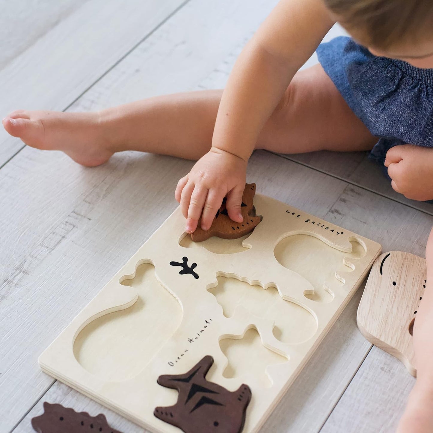 Wee Gallery Wooden Puzzles for Toddlers 1-3 – Count to Ten Ladybugs Toddler Puzzle, Puzzles for 1 Year Old & Up, Wooden Toddler Puzzle for Fine Motor Skills & Early Number Learning