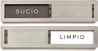 Kubik Letters Clean Dirty Magnet for Dishwasher, Premium Stainless Steel Grade 304, Kitchen Organizers and Storage Decor Accessories, Extra Adhesive Tapes Included.
