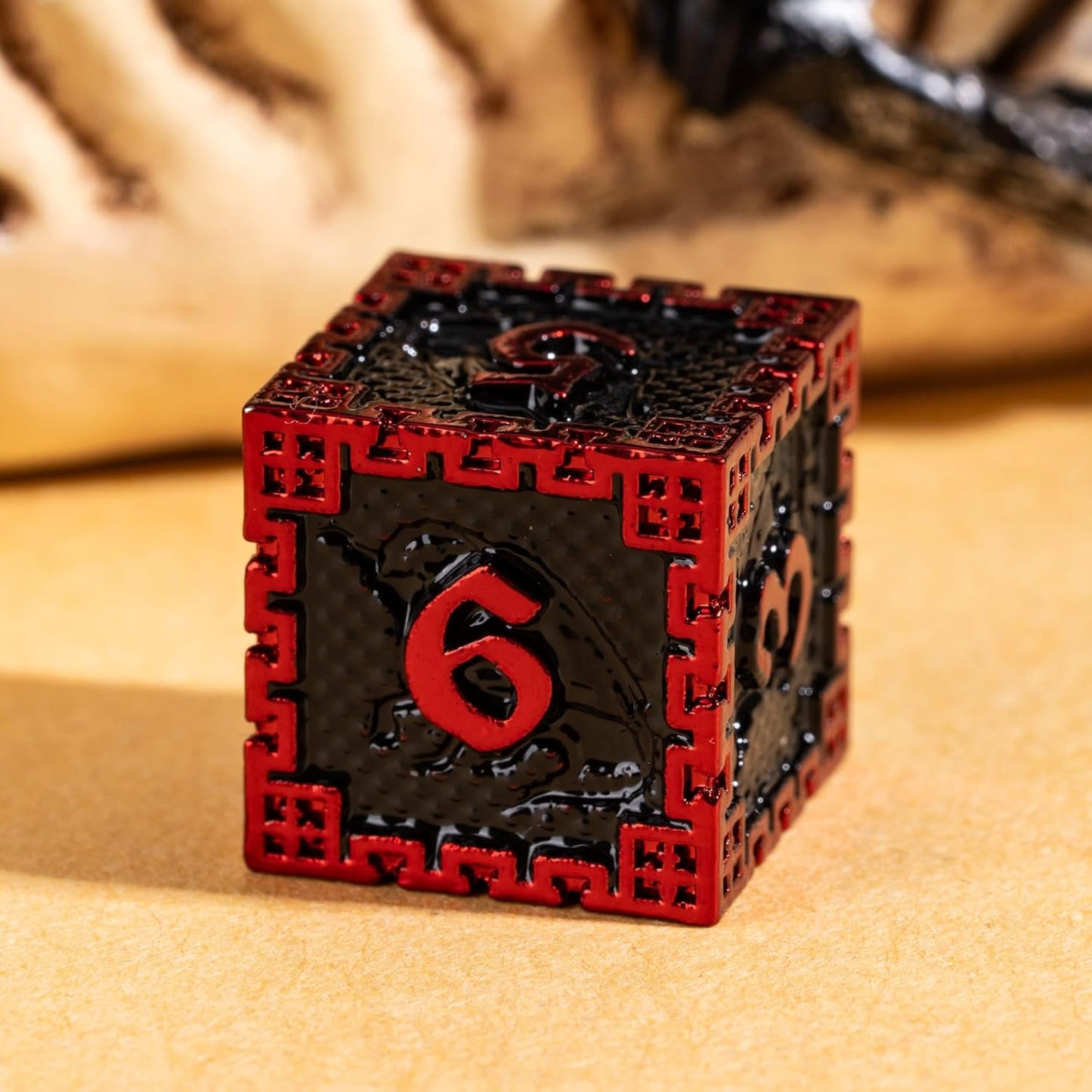 UDIXI Steampunk Metal Dice Set, 7 Die Polyhedral DND Dice Set for D&D Role Playing Game and Math Teaching (Ancient Copper)