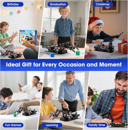 Biped Robot Kit STEM Toys Science Kit for Kids, Bionic Bipedal Robotics Programmable Coding Crafts Set for Arduino ESP32, Birthday Gift for Age 8-12 Boys Girls Teens