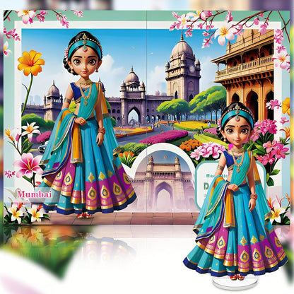 Magnetic Dress Up Dolls for Girls - Princess Magnet Paper Dolls Book with 3D City Buildings - Travel Car Trip Quiet Book Game Toys Easter Birthday Gifts for Kids Toddlers Ages 3 4 5 6 7(Style C)