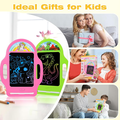 Unicorn 8.5 Inch LCD Writing Tablet for Kids 2-6, Drawing Tablet Doodle Board with Handle, Travel Car Toy for Girls, Educational Sketch Pad Birthday Christmas Gift