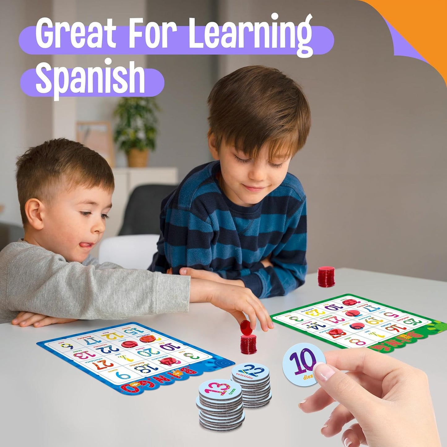 SpriteGru Multiplication & Division Bingo Game, 480 Math Problems, 2 Educational Math Board Game for Kindergarten and Preschool Kids 4-8, Perfect for Classroom & At Home (Up to 25 Players)