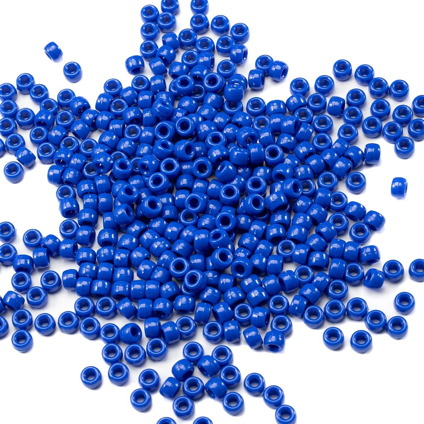 Gxueshan 1000 Pcs Acrylic Black Pony Beads 6x9mm Large Hole Pen Hair Kandi Beads Bulk for Friendship Bracelet Necklace Jewelry Making Earring Braiding Kit