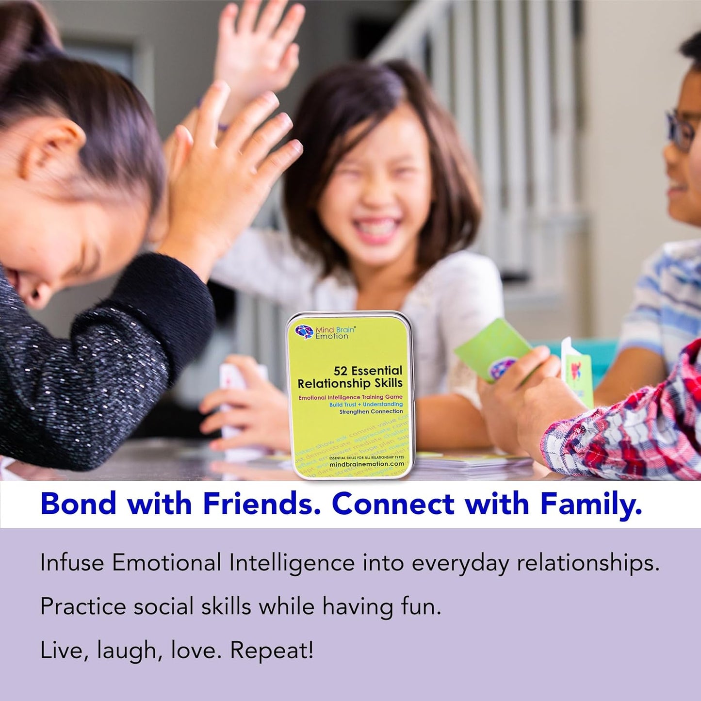 Mind Brain Emotion 52 Essential Conversations for Home, Therapy, Speech, School Classroom - Conversation Cards for Kids, Family, Teacher & Counselor to Build Growth Mindset & Communication Skills