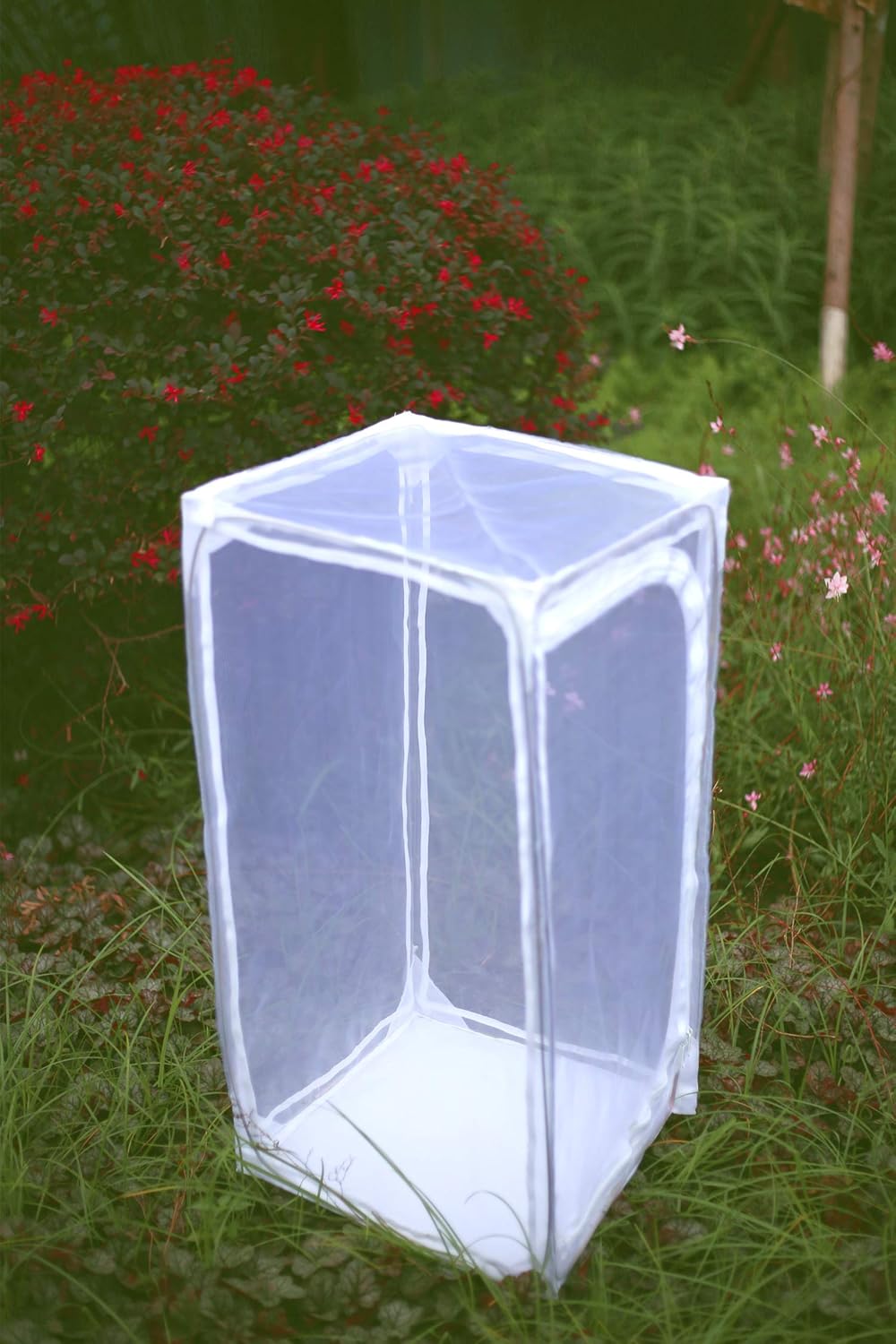 30" Heavy Duty Monarch Butterfly Habitat, Outdoor Collapsible Insect Mesh Cage Terrarium Pop-up with Zipper Protection
