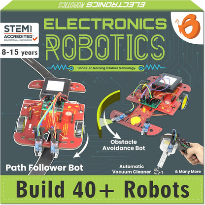 Butterfly EduFields 10-in-1 STEM Robotics Kit for Kids Ages 8-14 | Electronics & Engineering Science Kit with Circuit Board Projects | Educational Robot Building Kit