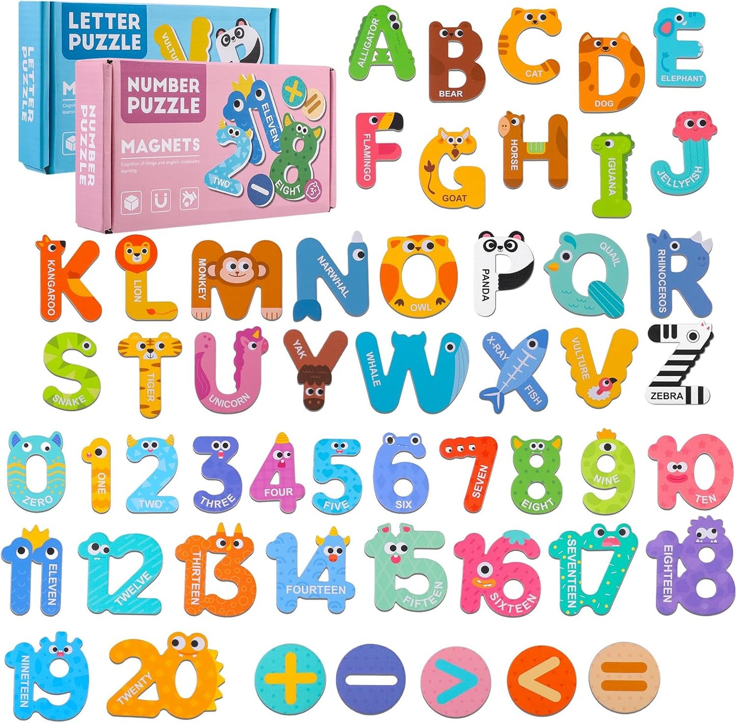 Thboxes 26 A-Z Objects Fridge Magnets for Toddlers,Large Size Colorful Refrigerator Magnets Magnetic Toys Cute Kids Learning Toys Preschool Educational Gifts for Kids Toddlers 3-5