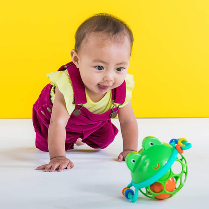 Bright Starts Oball Musical Toy, Jingle & Shake Pal, BPA-Free Easy-Grasp Baby Rattle Toy, Ages Newborn+