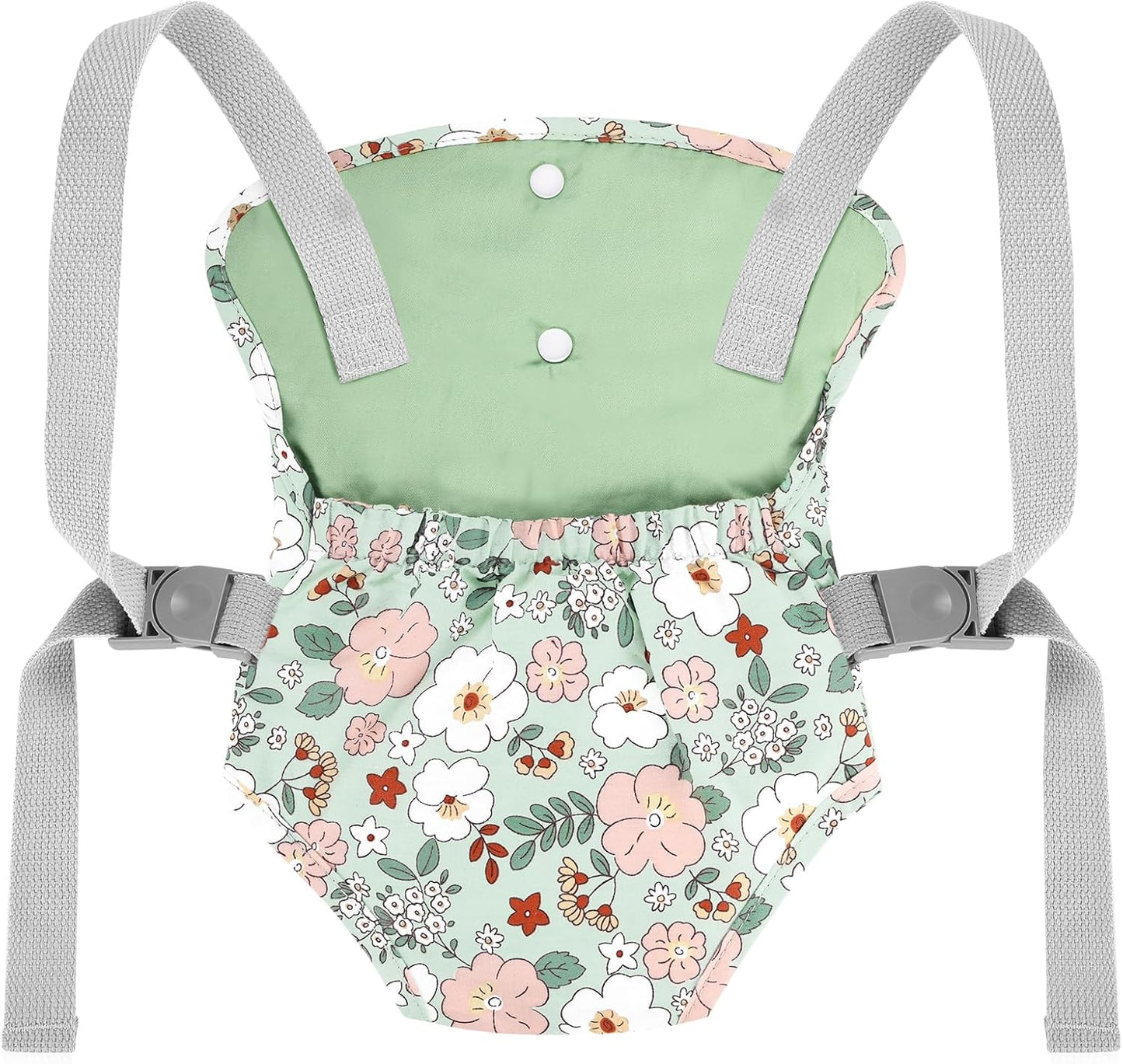 GAGAKU Baby Doll Carrier for Little Girls, Reborn Doll Accessories for Toddlers 3+ Years Old, Kids Toy Baby Dolls Sling Carrier - Pink - Moonflower
