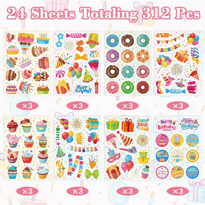 312 Pcs Science Stickers, Chemistry Biology Physics Laboratory Sticker Science Themed Stickers for Craft Supplies Classroom Rewards Party Decorations