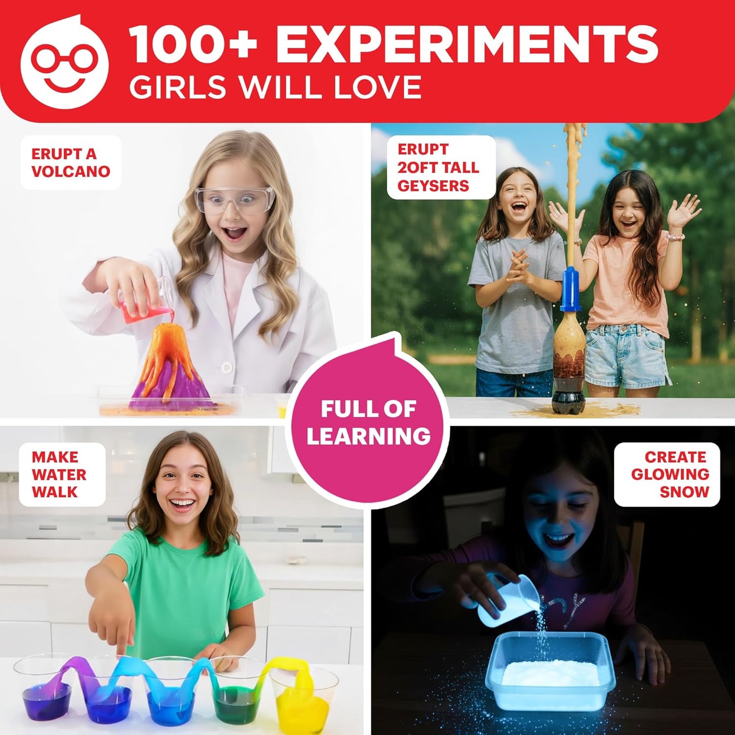 Doctor Jupiter Preschool Science Kit for Kids Ages 3-5 | Toddler Learning Activities, Birthday Gift Ideas for 3-4-5 Year Old Girls | Learning & Educational Toy STEM Kit with 100+ Experiments