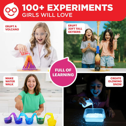 Doctor Jupiter Preschool Science Kit for Kids Ages 3-5 | Toddler Learning Activities, Birthday Gift Ideas for 3-4-5 Year Old Girls | Learning & Educational Toy STEM Kit with 100+ Experiments