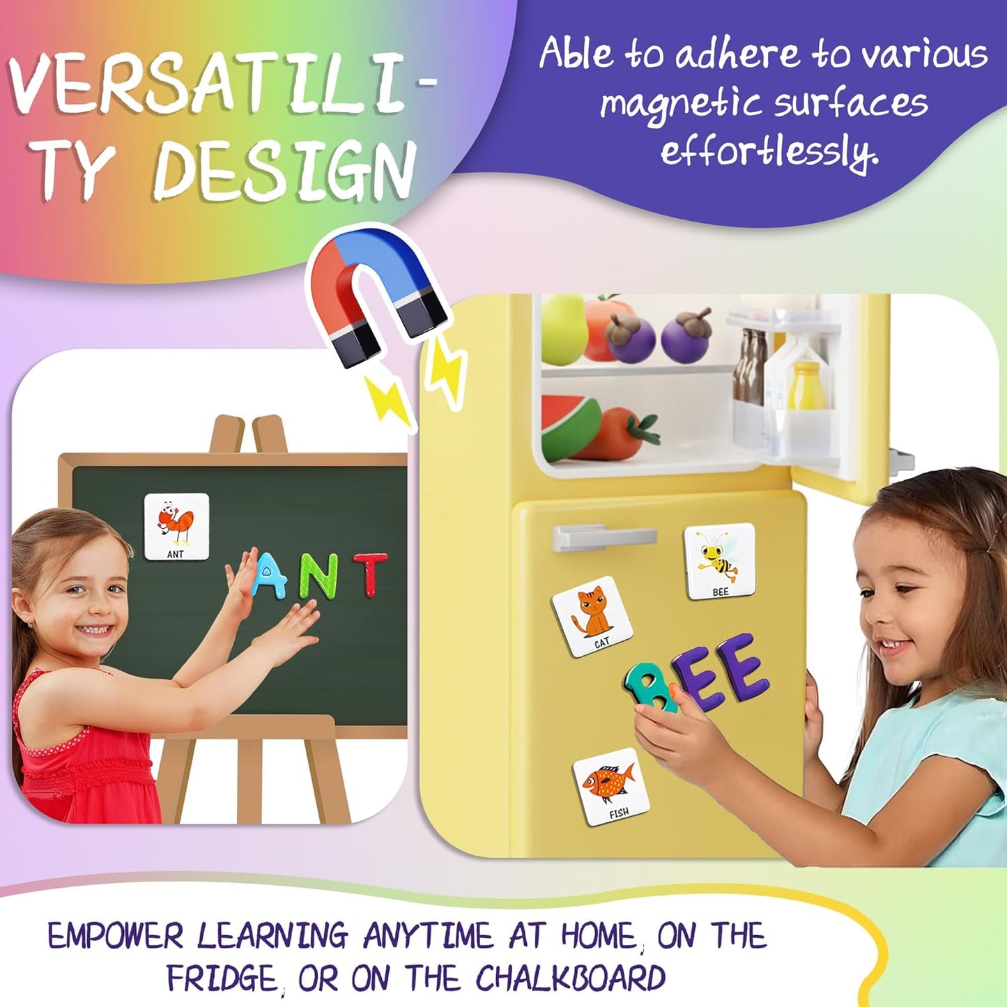 Marble Run for Kids, Vertical Magnetic Marble Maze Track with Doodle Board & Residue-Free Nano-Adhesive, STEM Explorers Brain Teaser Toy for Boys Girls Ages 3-12, Creative Thinking Games Gifts