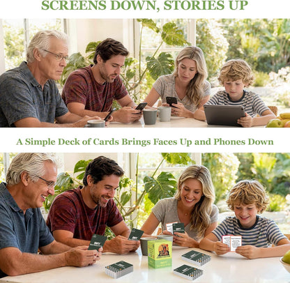 Family Edition Conversation Cards Game for Kids Teens and Adults Meaningful Question Connected Cards for Dinner Table Game Night Road Trips Fun Way to Bring The Family Together