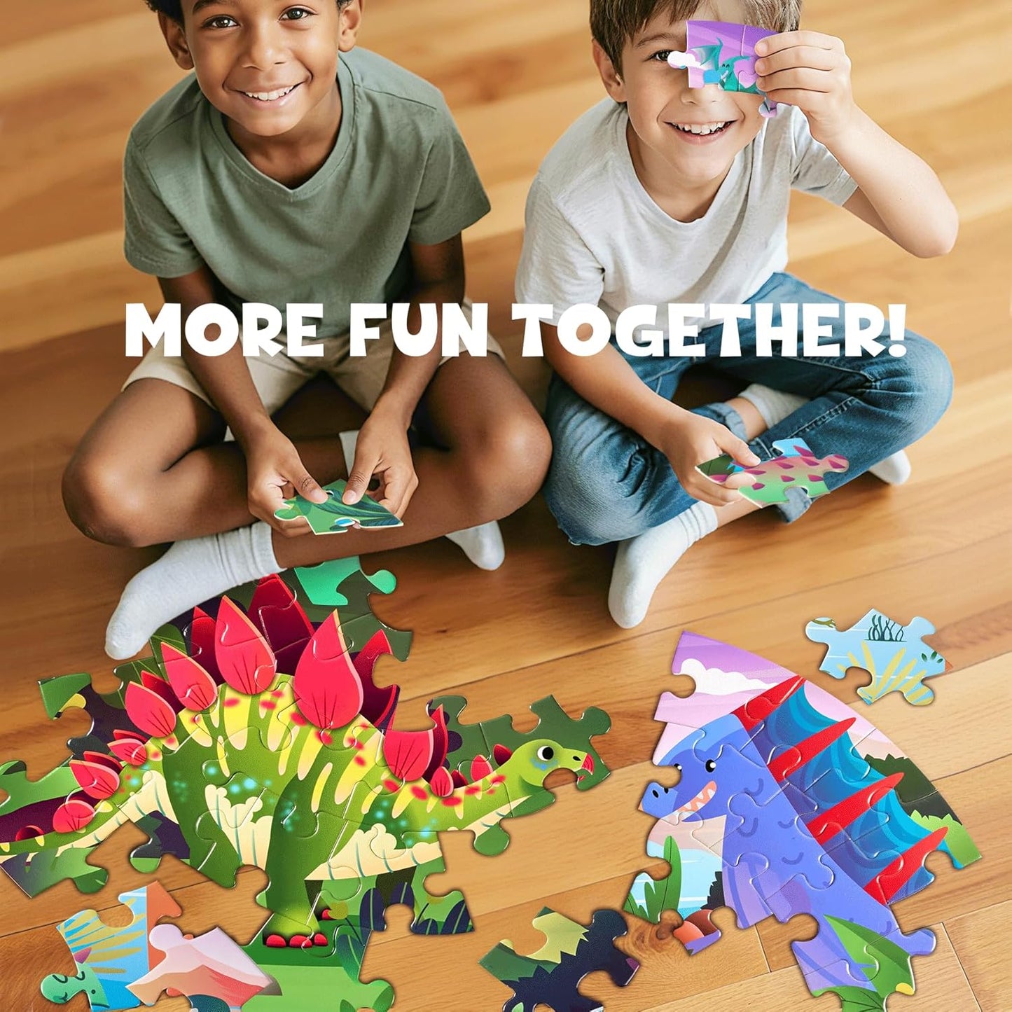 Unicorn Toys Gifts for Girls Age 4-6, 70 Pcs Jumbo Floor Puzzle for Kids, Fun Educational Preschool Learning Toy for Toddlers 3-5, Easter Basket Stuffers Birthday Gifts for Kids (Pink)