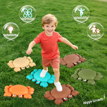 TOPNEW Stepping Stones for Kids, Non-Slip Balance Stepping Stones for Promoting Children's Coordination Skills, Toddler Stepping Stones Obstacle Course for Kids Age 3 4 5 6 7+