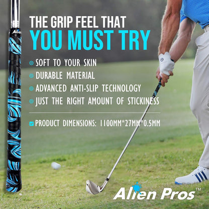 Alien Pros Golf Grip Wrapping Tapes - Innovative Golf Club Grip Solution - Enjoy a Fresh New Grip Feel in Less Than 1 Minute