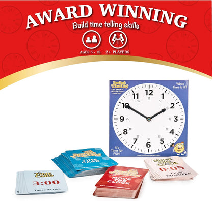 Continuum Games Perfect Timing Game - Tell Time Cooperative Board Game for Kids - Fun Educational Family Game to Learn How to Read a Clock