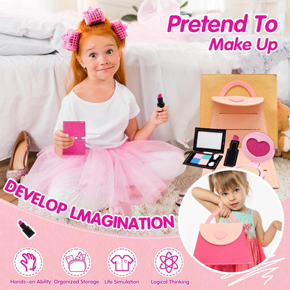 Daily Life of Girls Busy Book for Toddlers,Montessori Busy Books,Preschool Felt Busy Quiet Book Learning Life Skills,House Pretend Play Dress UP Game,Montessori Toys for 3 4 5 Years Autism Sensory