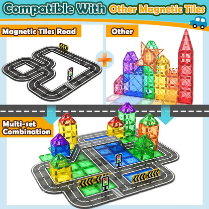 Magnetic Tiles Farm Animals Toddler Toys, STEM Magnet Building Blocks for Kids Ages 3-5 5-7 4-8, Preschool Montessori Sensory Toys Gifts for 3+ Year Old Boys & Girls