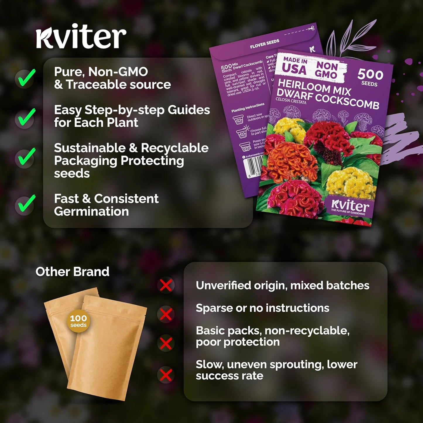 KVITER 5,500 Fairy Bouquet Mix Snapdragon Seeds for Planting (Linaria Maroccana) – Known as Toadflax, Heirloom & Organic – Flower Seeds to Plant Outside & Inside – Garden, Containers, Borders, Beds