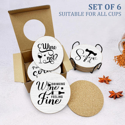 Golden Girls TV Show Merchandise,6 PCS Cork Coasters for Drinks,Funny Set with Coasters Holder,Golden Girls Fans Clean Dirty Dishwasher Magnet,Refrigerator Sign Kitchen Decor Gifts