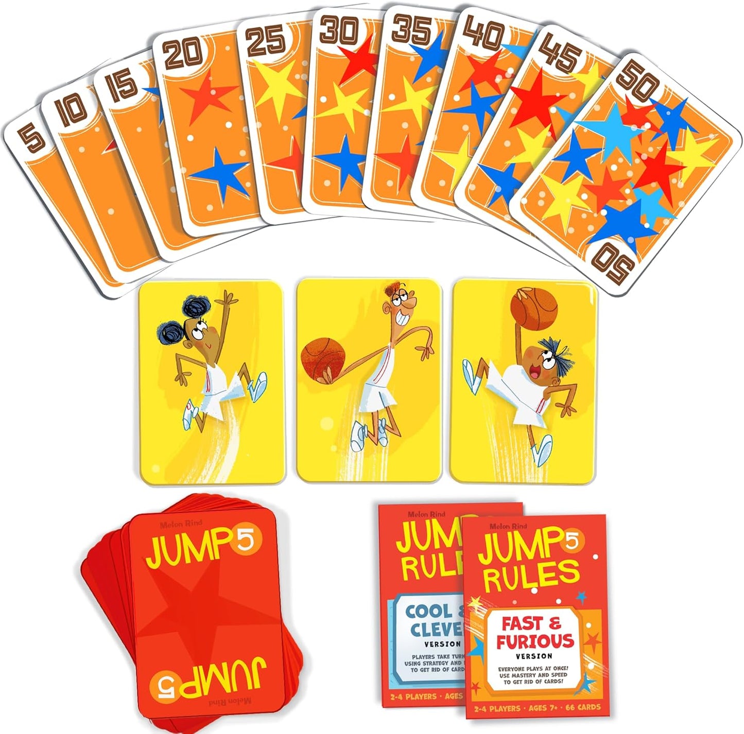 Melon Rind Jump 1, Math Game for Kids Learning Adding and Subtracting by 1, Lively, Card Game, Quick Activity for Boosting Math Confidence, Easy Screenless Fun, Perfect for Kindergarteners, Ages 5+