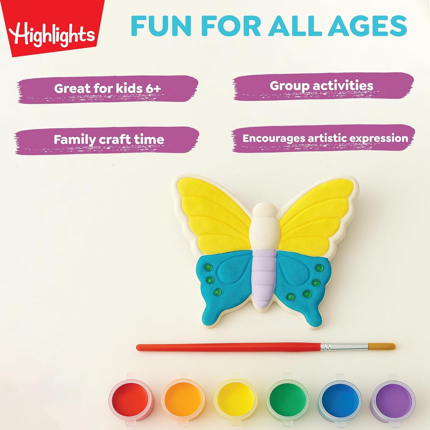 Highlights Paint Your Own Plaster Figurine & Activity Kits – DIY Art Sets with Figurines, Paints, Brush & Bonus Activities – Multiple Themes – Ages 6+
