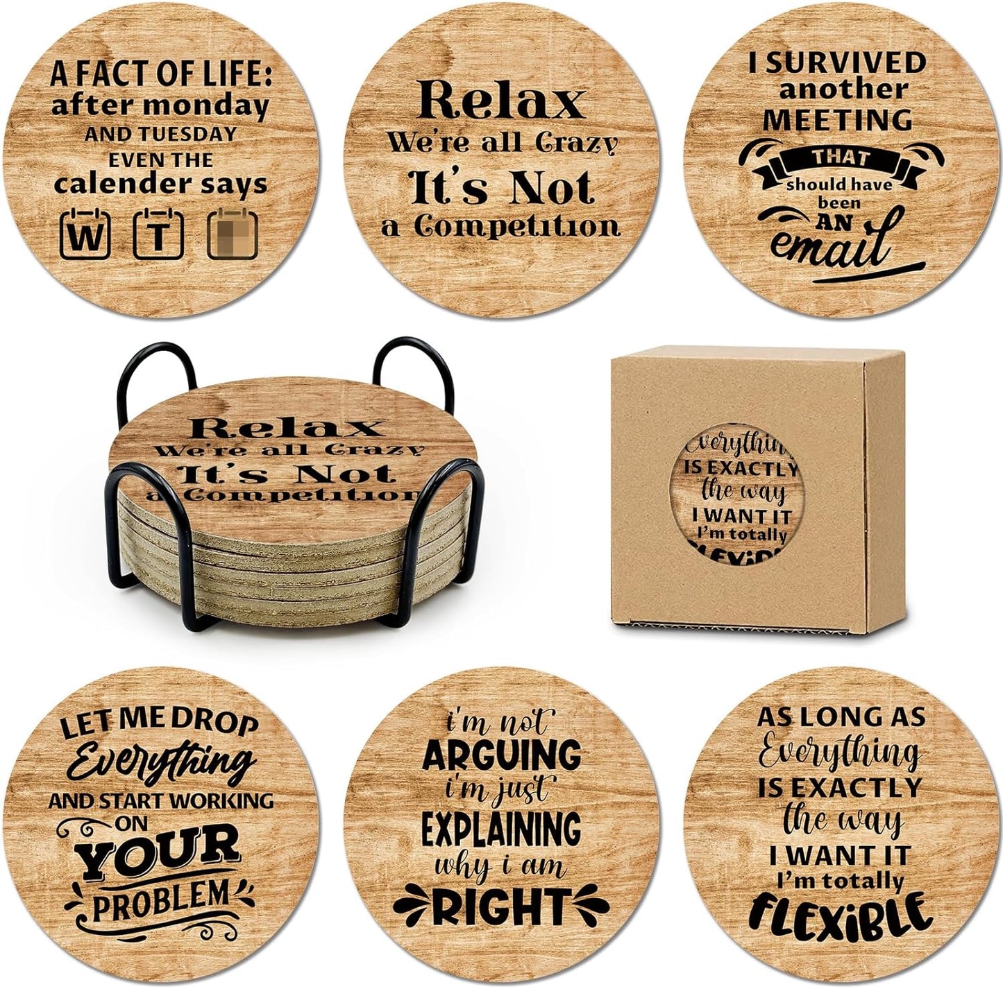 Golden Girls TV Show Merchandise,6 PCS Cork Coasters for Drinks,Funny Set with Coasters Holder,Golden Girls Fans Clean Dirty Dishwasher Magnet,Refrigerator Sign Kitchen Decor Gifts